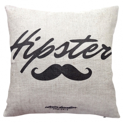 Декоративная подушка Hipsters † moustache